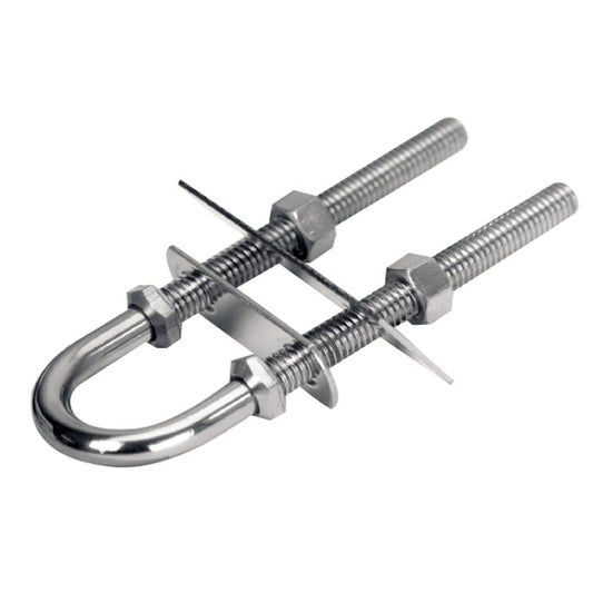 Whitecap Stern Eye 3/8 in. x 3-7/16 in. with Plate, 304 Stainless Steel, S-5028P