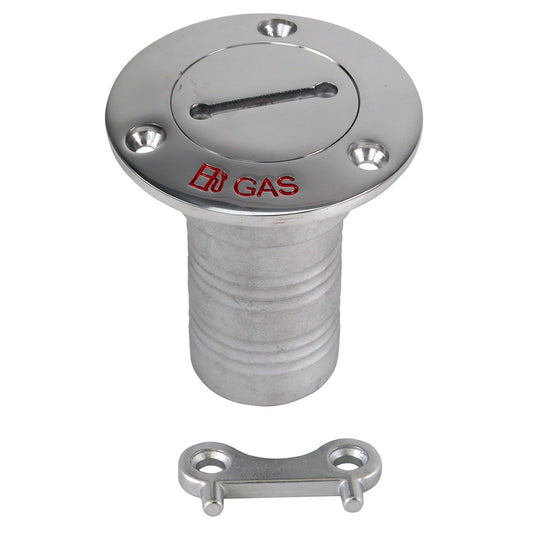 Whitecap 6123C 3-Inch Stainless Steel Gas Hose Deck Fill with 1-1/2-Inch Hose and Chain
