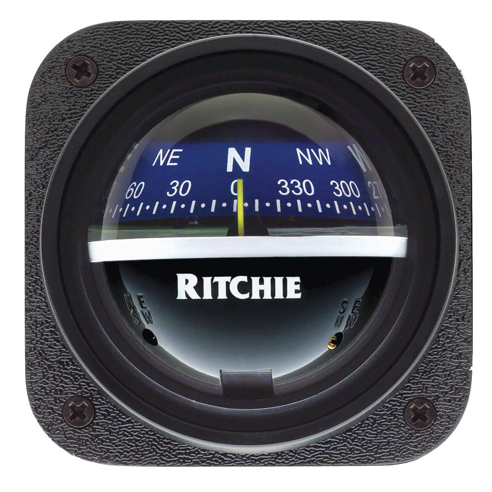 Ritchie V-537B Explorer Bulkhead-Mount Compass with Blue Dial and 12V Illumination