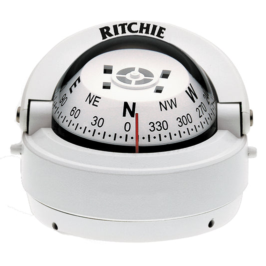 Ritchie S-53W Explorer Surface Mount Compass with Green Night Illumination and Quick-Release Module