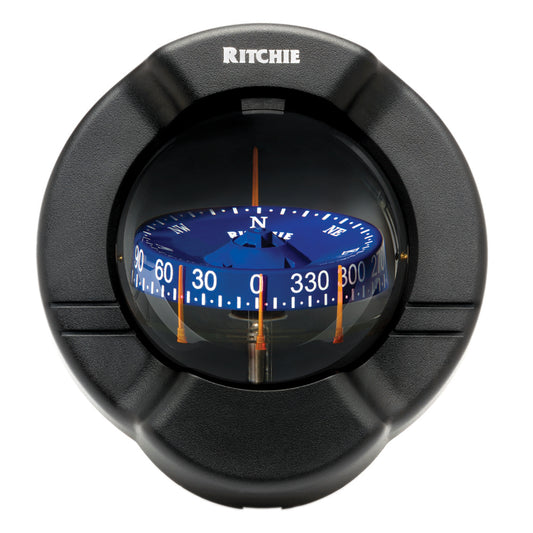 Ritchie SS-PR2 SuperSport Compass for Power Boats – Dash Mount with Blue LED Night Lighting and 5-Year Warranty