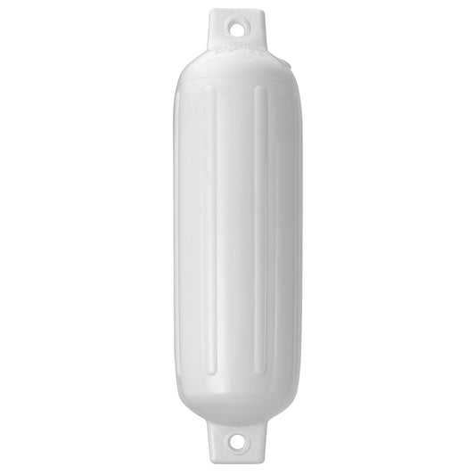 Polyform U.S. G-1 Twin Eye Fender 3.5 x 12.8 Inches - White for Small Boats and Moorings