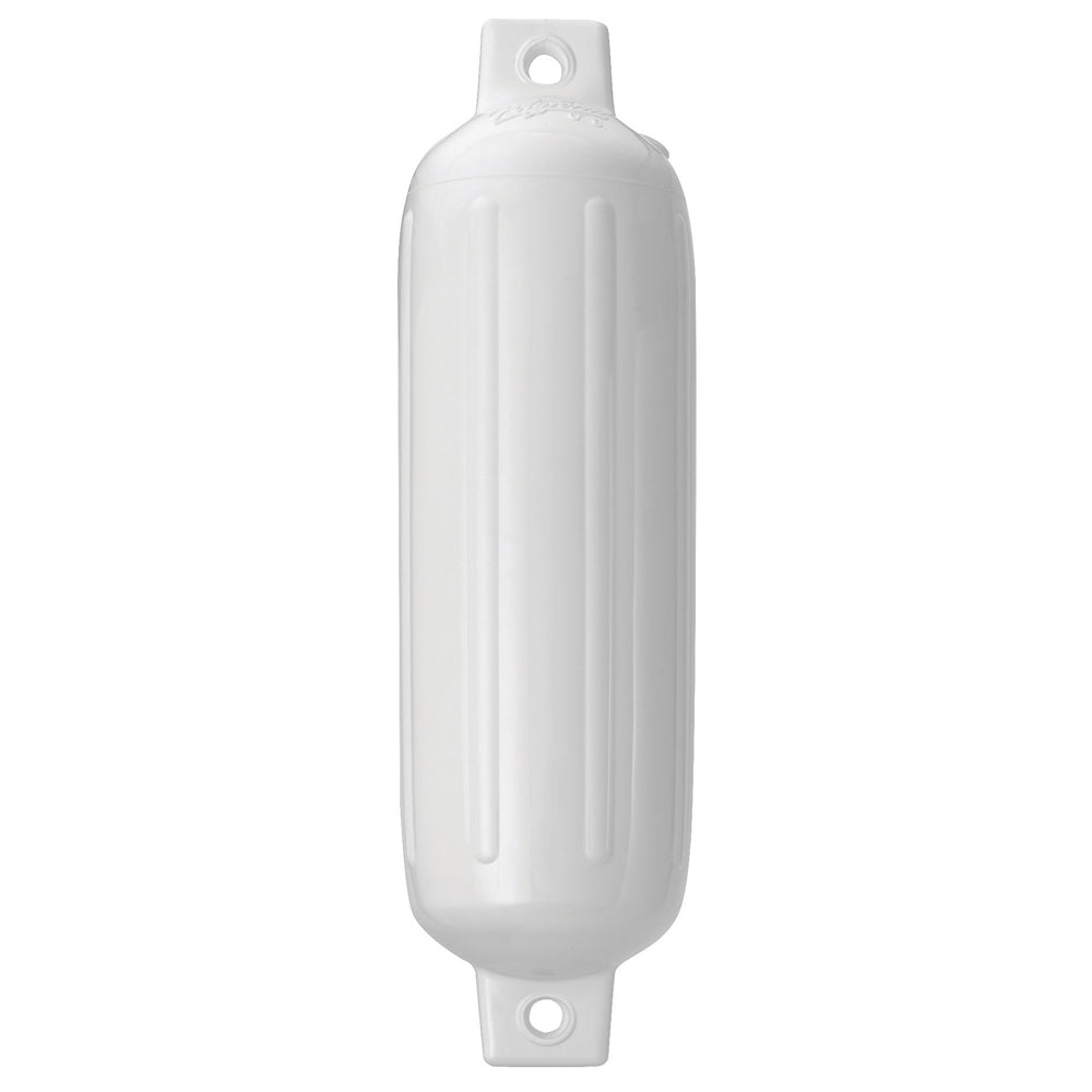 Polyform U.S. G-2 Twin Eye Fender 4.5 x 15.5 inches - White for Small Boats and Moorings