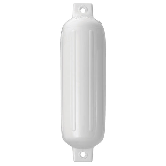 Polyform U.S. G-2 Twin Eye Fender 4.5 x 15.5 inches - White for Small Boats and Moorings