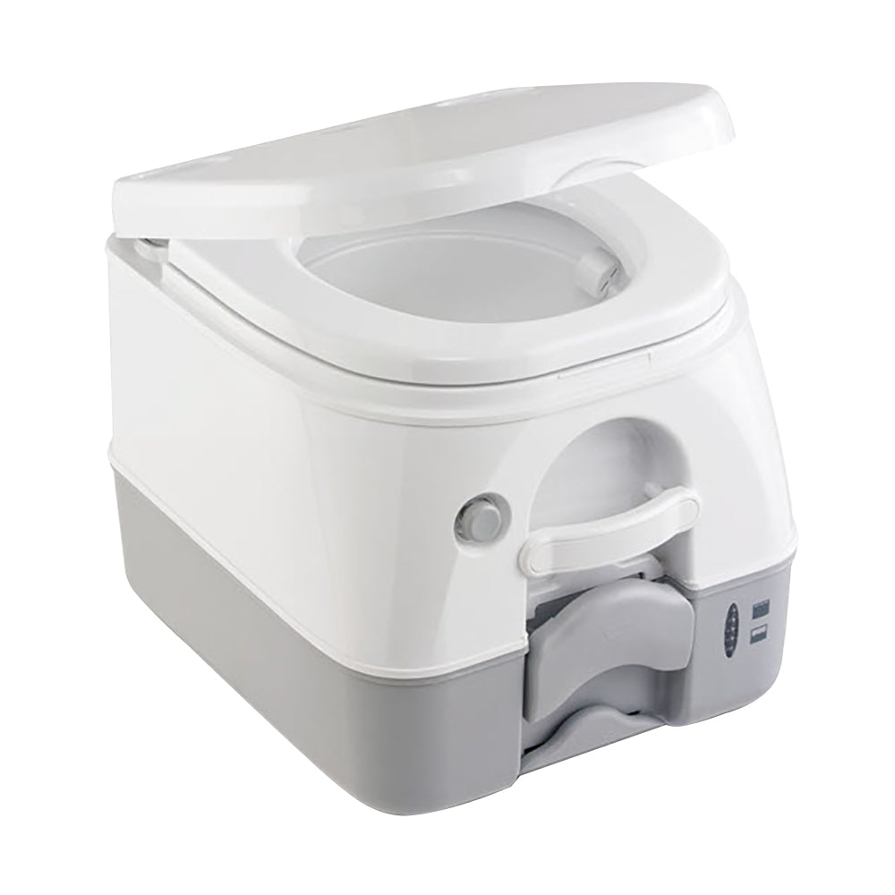 Dometic 974 Portable Toilet with Mounting Brackets - 2.6 Gallon Grey for RV, Camping, and Outdoor Use