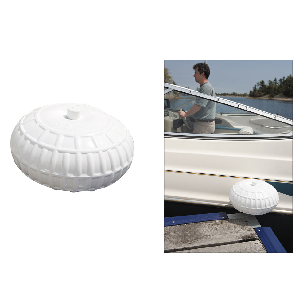 Dock Edge Inflatable Dock Wheel 9-Inch Corner Mount, White – DE95078F