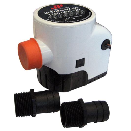 Johnson Pump Ultima Bilge Pump 1250 GPH with Integrated Switch and Dura-Port Discharge - 12V DC