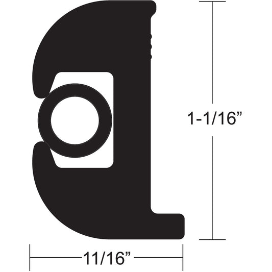 TACO Marine Flex Vinyl Rub Rail Kit with Black Insert - 50 Feet, 1-1/16" Height for Marine Applications