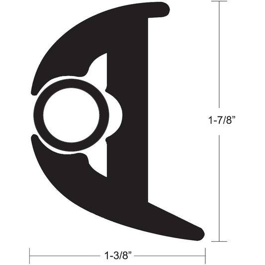 TACO Marine V11-3426BBK70-2 Vinyl Rub Rail Kit - Black with Black Insert, 70 Feet, 1-7/8 Inch x 1-3/8 Inch