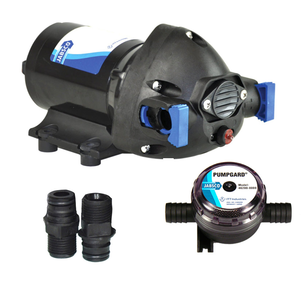 Jabsco Par-Max Shower Drain and General Purpose Pump - 3.5 GPM, 12VDC, 25 PSI with Strainer