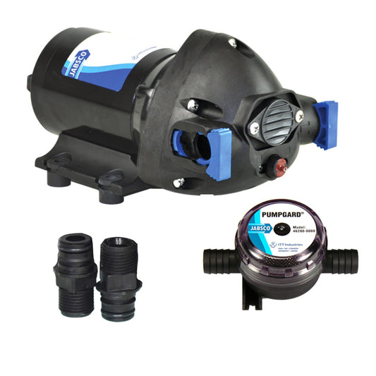 Jabsco Par-Max Shower Drain and General Purpose Pump - 3.5 GPM, 12VDC, 25 PSI with Strainer