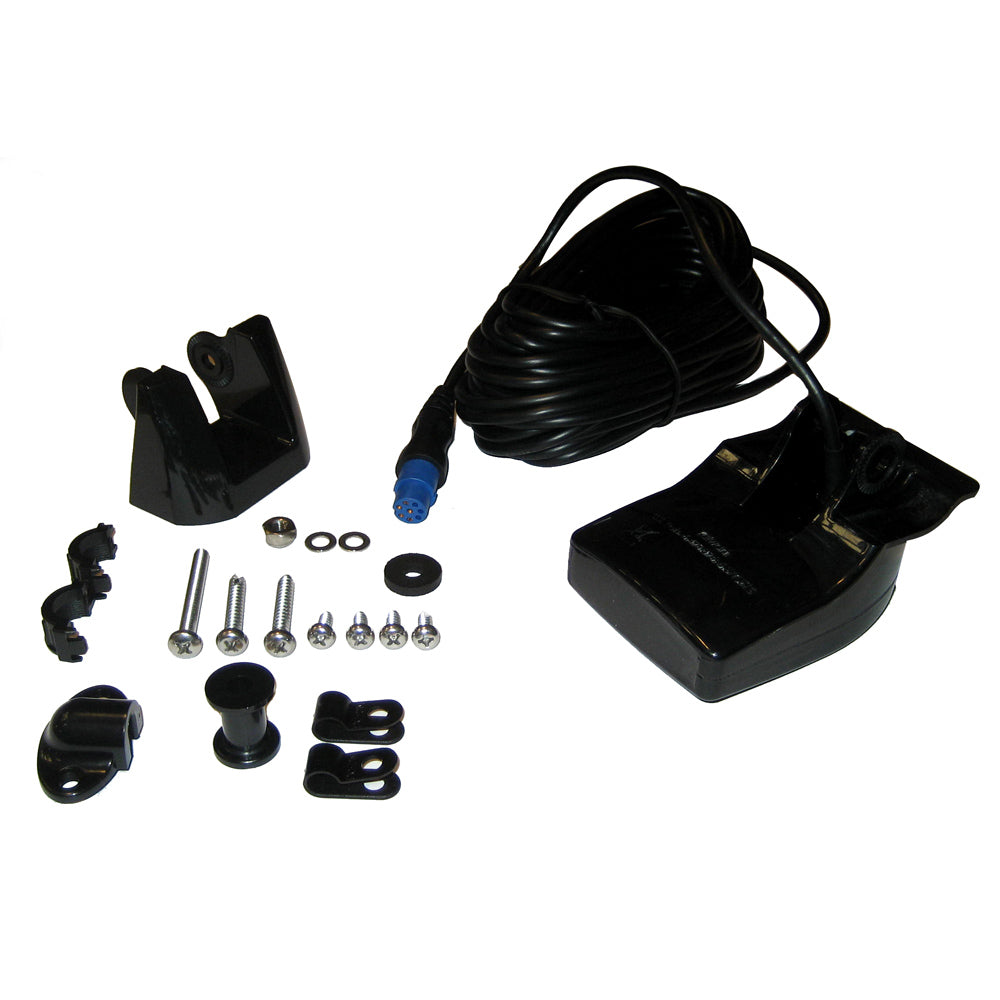 Garmin Transom Mount Depth and Temperature Transducer 8-Pin | 50/200kHz Dual Frequency Replacement for Marine Navigation