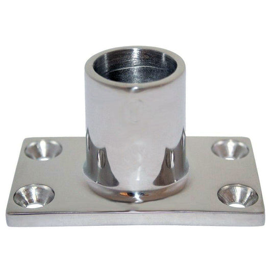 Whitecap 6141C 1-Inch Outer Diameter Stainless Steel Rectangular Base Rail Fitting