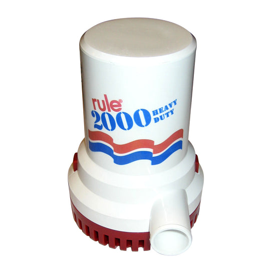 Rule 2000 G.P.H. Non-Automatic Bilge Pump - 24VDC, High Capacity Submersible Pump for Marine Applications