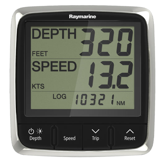 Raymarine i50 Tridata Display - Marine Instrument with Speed, Depth, and Water Temperature Monitoring