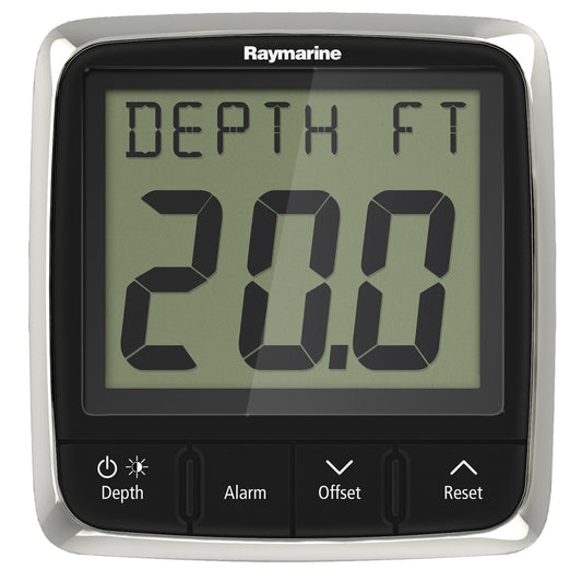 Raymarine i50 Depth Display - Marine Depth Instrument with Large LCD, Red Backlighting, SeaTalkng Compatibility