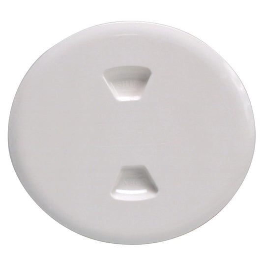 Beckson Marine 5-Inch Twist-Out Deck Plate DP50-W – Watertight Marine Cover with Self-Centering Locking Mechanism