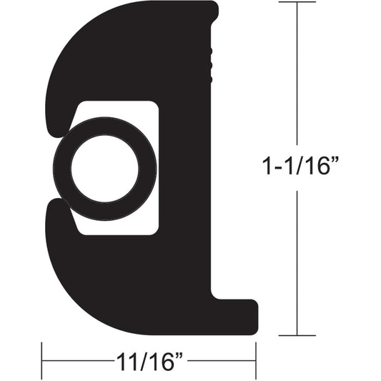 TACO Marine Flex Vinyl Rub Rail Kit - Black with Black Insert, 70 Feet for Boat Protection and Style