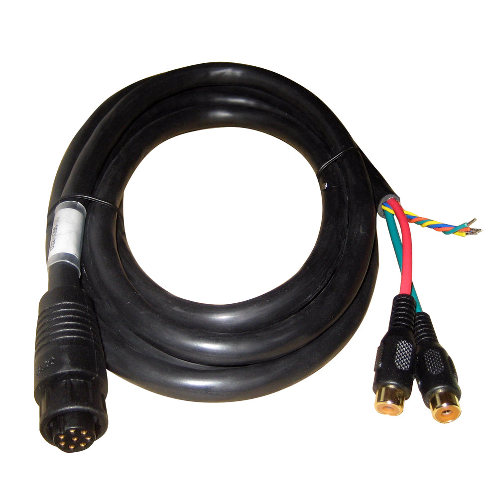 Simrad NSE/NSS Video/Data Cable, 6.5 ft, 8-Pin to Bare Wires with Dual RCA Video Inputs, 000-00129-001