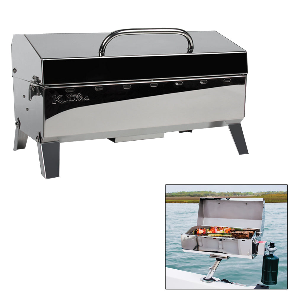 Kuuma Stow N' Go 160 Gas Grill – Compact Marine-Grade Portable BBQ for Boats, RVs & Patios