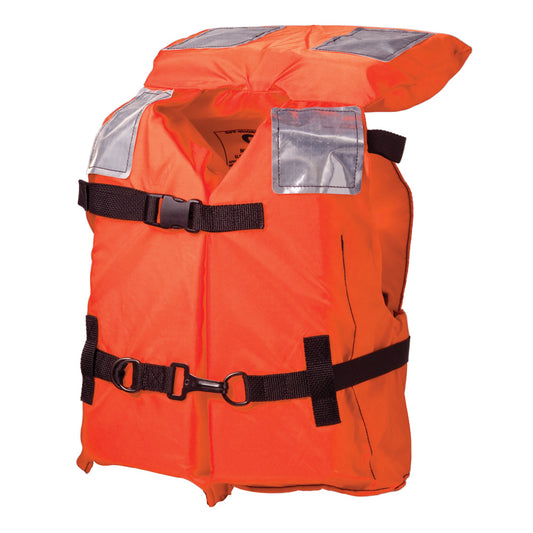 Kent Sporting Goods Type 1 Child Life Vest with 16 lbs. Buoyancy, Bright Orange & Reflective Material