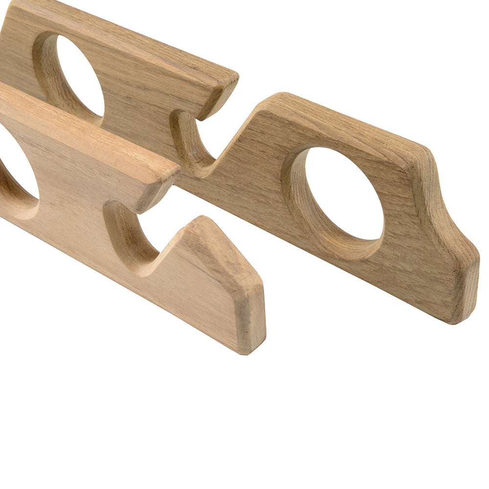 Whitecap Teak Six-Rod Storage Rack Pair - Durable Marine-Grade Storage Solution