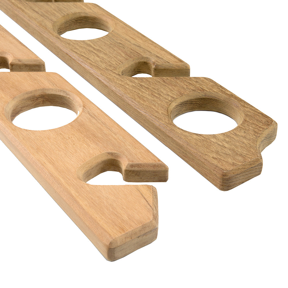 Whitecap Teak Six-Rod Storage Rack Pair - Durable Marine-Grade Storage Solution