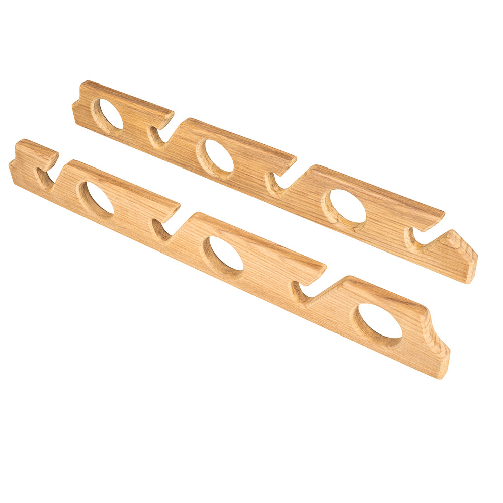 Whitecap Teak Six-Rod Storage Rack Pair - Durable Marine-Grade Storage Solution