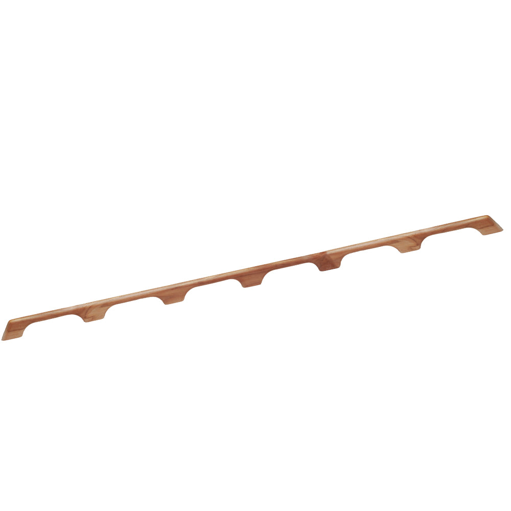 Whitecap 60110 Solid Teak Handrail with Six Loops, 63 Inches Long – Marine-Grade Durable Railing for Boat and Yacht Applications