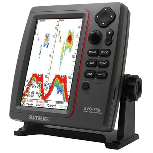 SI-TEX SVS-760 Dual Frequency Fish Finder Sounder, 600W with 7.5-Inch Color LCD