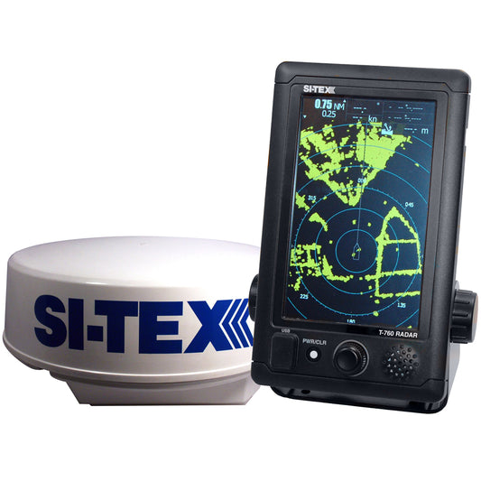 SI-TEX T-760 Compact Color Radar with 4kW 18-Inch Dome and 7-Inch Touchscreen