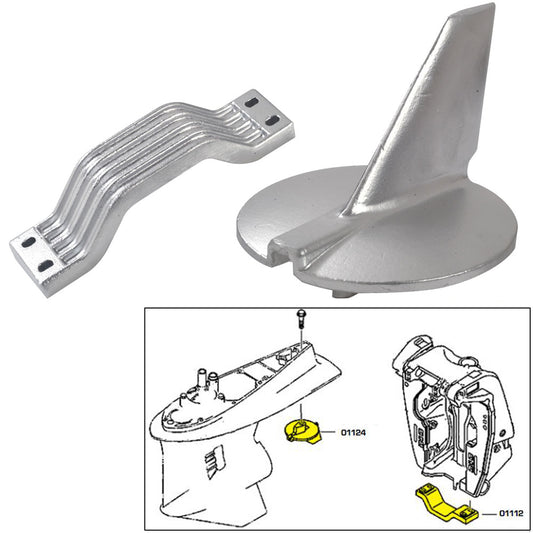 Tecnoseal Zinc Anode Kit for Yamaha 200-250HP Outboards – Corrosion Protection & Marine Durability