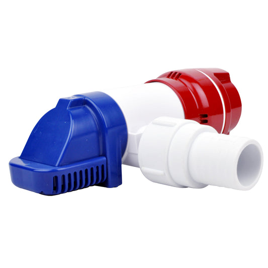Rule LoPro 900GPH Non-Automatic Bilge Pump – Compact, Low Profile Marine Pump with Swivel Discharge and Check Valve
