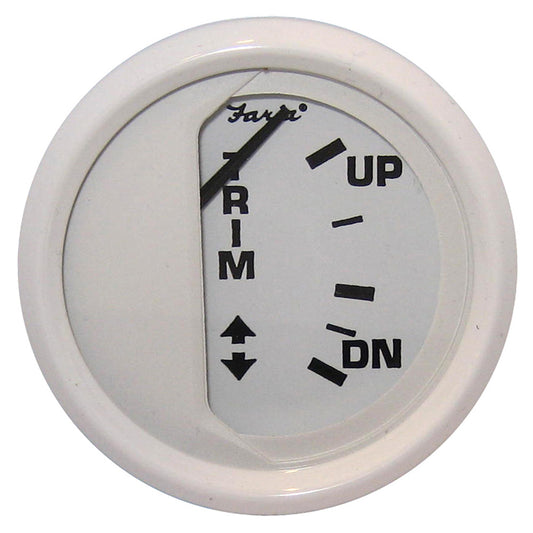 Faria Beede Instruments Dress White 2-Inch Trim Gauge for Mercury, Mariner, Mercruiser, Volvo DP, and Yamaha (2001+)