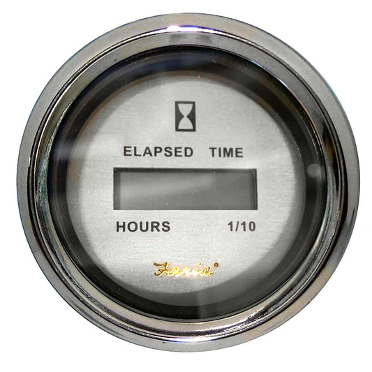 Faria Beede Instruments Kronos 2-Inch Digital Hourmeter (10,000 Hours) with Stainless Steel Bezel and LED Illumination