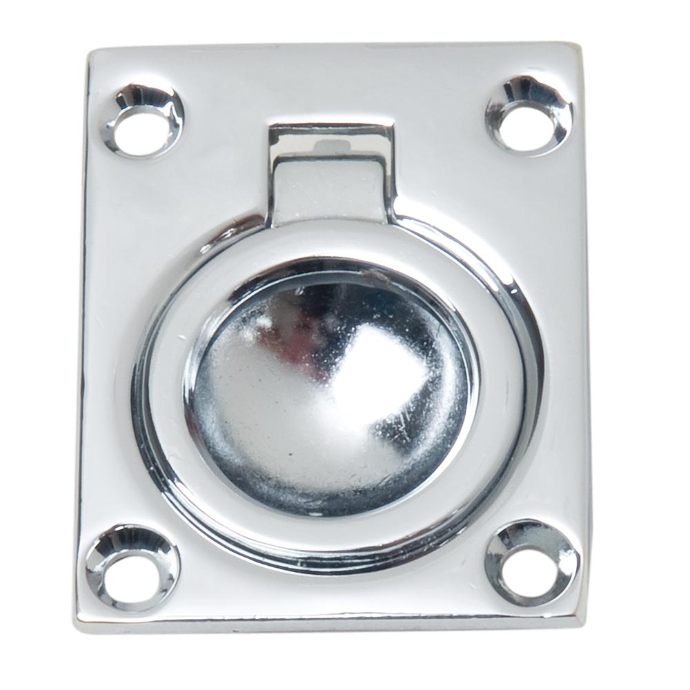 Perko Flush Ring Pull, Chrome-Plated Zinc, Part Number 0841DP0CHR