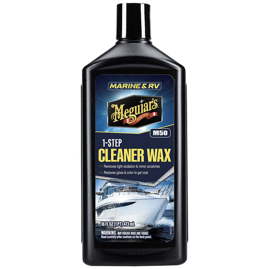 Meguiar's #50 Boat and RV Cleaner Wax - 16oz Liquid Polish for Fiberglass and Gel Coat Surfaces