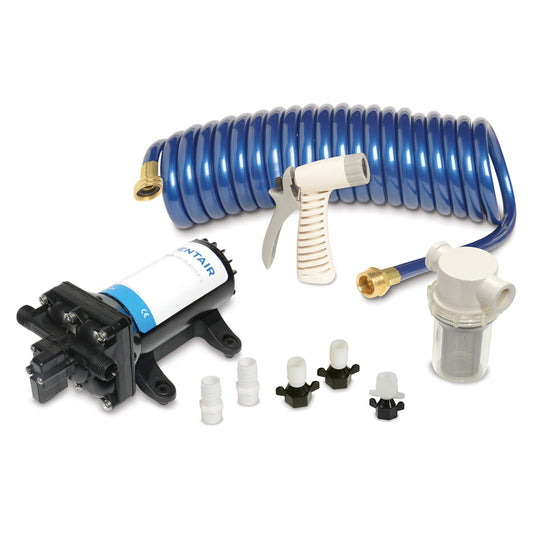 Shurflo by Pentair PRO Washdown Kit II Ultimate - 12 VDC, 5 GPM with Pump, Fittings, Nozzle, Strainer & 25' Hose