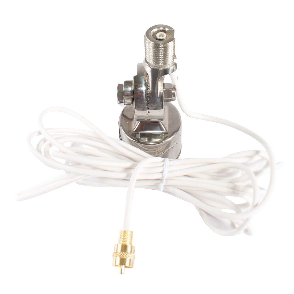 Shakespeare QCM-SR Quick Connect Stainless Steel Rail Mount with Cable for Quick Connect Antennas