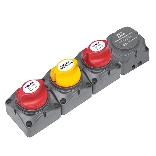 BEP Marine 716-H-140A-DVSR Horizontal Battery Distribution Cluster for Single-Engine Dual Battery Banks