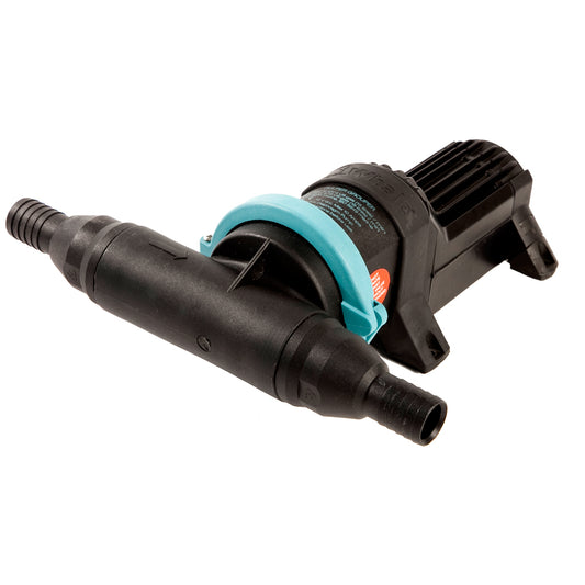 Whale Marine Gulper Grouper 12V Fishbox Evacuation Pump – Non-Clog Marine Waste Pump with 1.5" Hose Compatibility