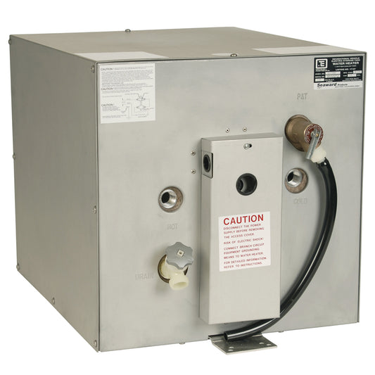 Whale Marine Seaward 11-Gallon Hot Water Heater with Rear Heat Exchanger - 120V, 1500W, Galvanized Steel