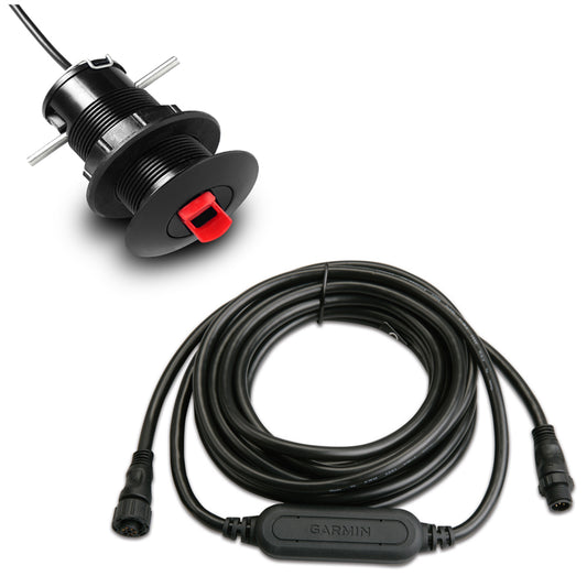 Garmin GST 43 Thru-Hull Speed and Temperature Transducer with GST 10 Bundle – Marine Water Depth & Temperature Sensor