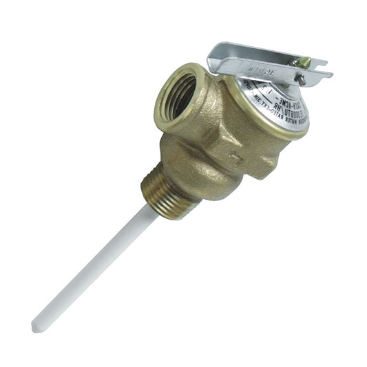 Camco Temperature & Pressure Relief Valve with 1/2-Inch Connection and 4-Inch Probe for RV Water Heaters