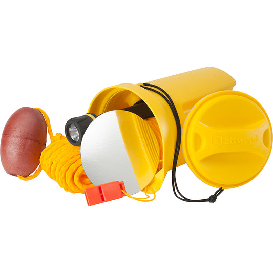 Attwood Marine Bailer Safety Kit with Waterproof Flashlight, Marine Rope, and Safety Whistle