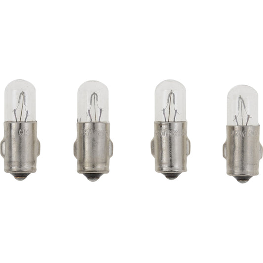 VDO Type A White Metal Base Bulbs, 12V 2W, 4-Pack – Part 600-802