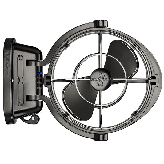 SEEKR by Caframo Sirocco II 3-Speed 7-Inch Gimbal Fan – Black, Dual Voltage 12-24V Marine Cabin Ventilation
