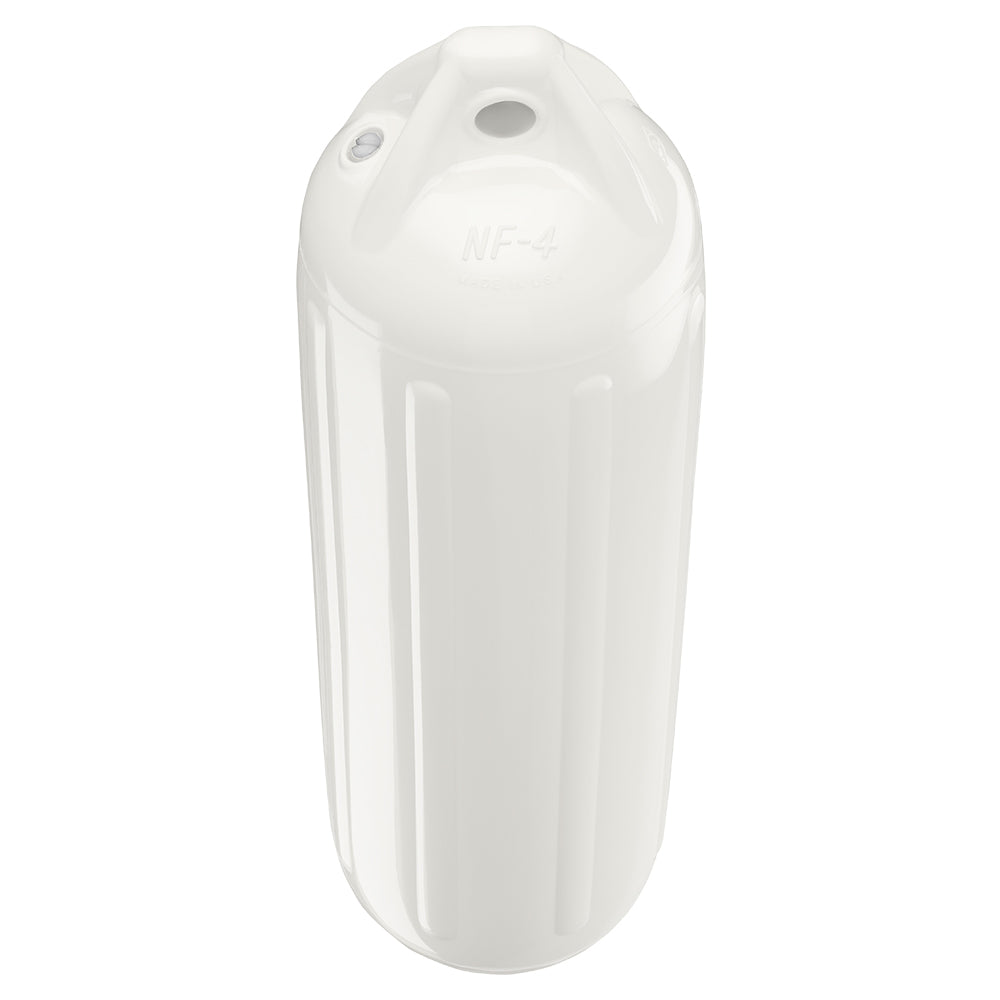 Polyform U.S. NF-4 Heavy Duty Twin Eye Fender 6.4 x 21.6 inches - White for Medium-Duty Boat Protection