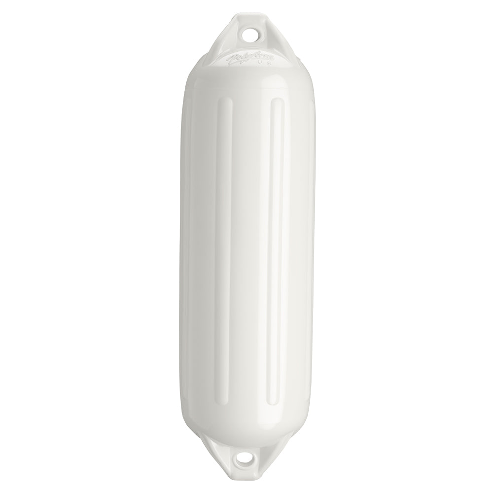 Polyform U.S. NF-4 Heavy Duty Twin Eye Fender 6.4 x 21.6 inches - White for Medium-Duty Boat Protection