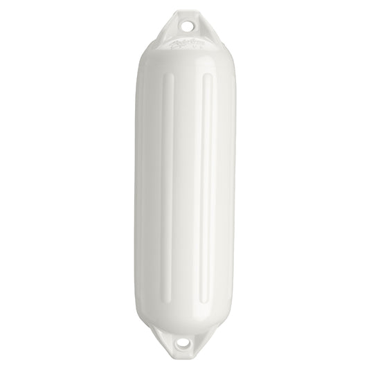 Polyform U.S. NF-4 Heavy Duty Twin Eye Fender 6.4 x 21.6 inches - White for Medium-Duty Boat Protection